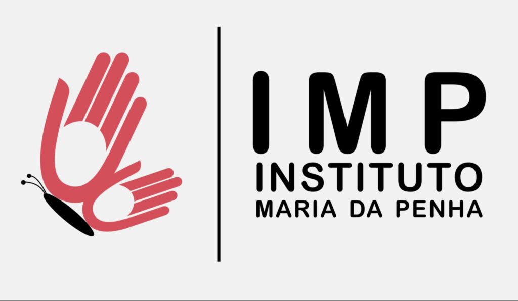 Logo do IMP em tons de preto e vermelho