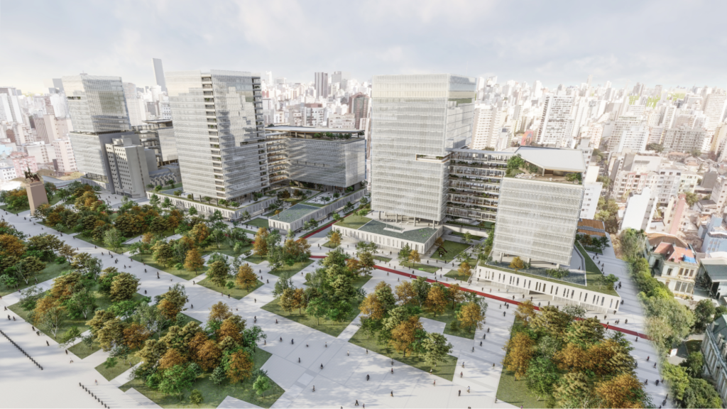 Projeto da nova sede do governo de São Paulo