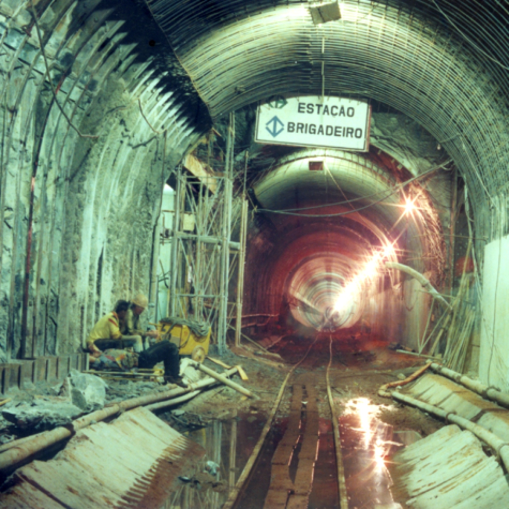 Obras da Estação Brigadeiro da Linha 2-Verde do Metrô