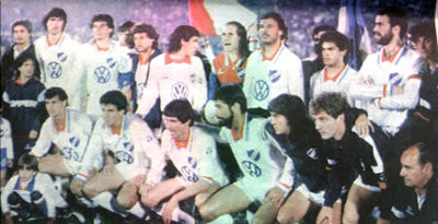 Jogadores do Nacional, time do Uruguai