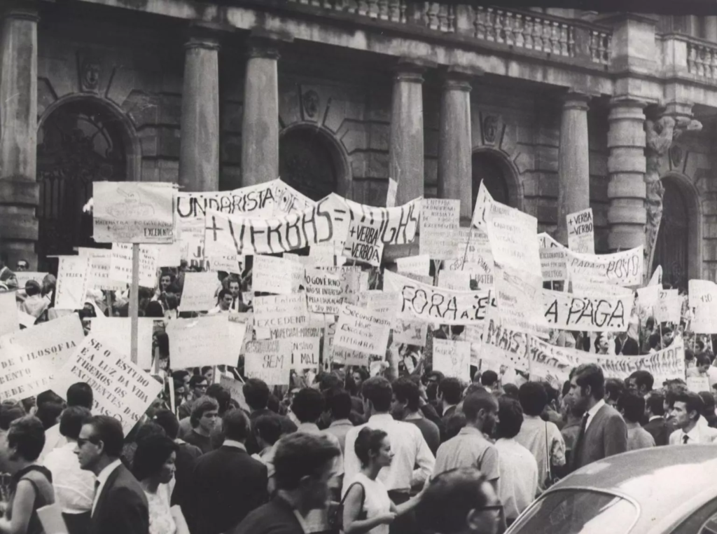 Manifestações estudantis durante a época da ditadura