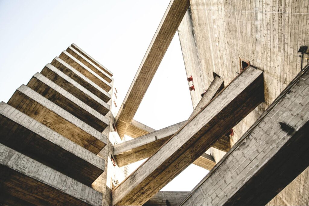 Concreto cru presente no Sesc Pompeia