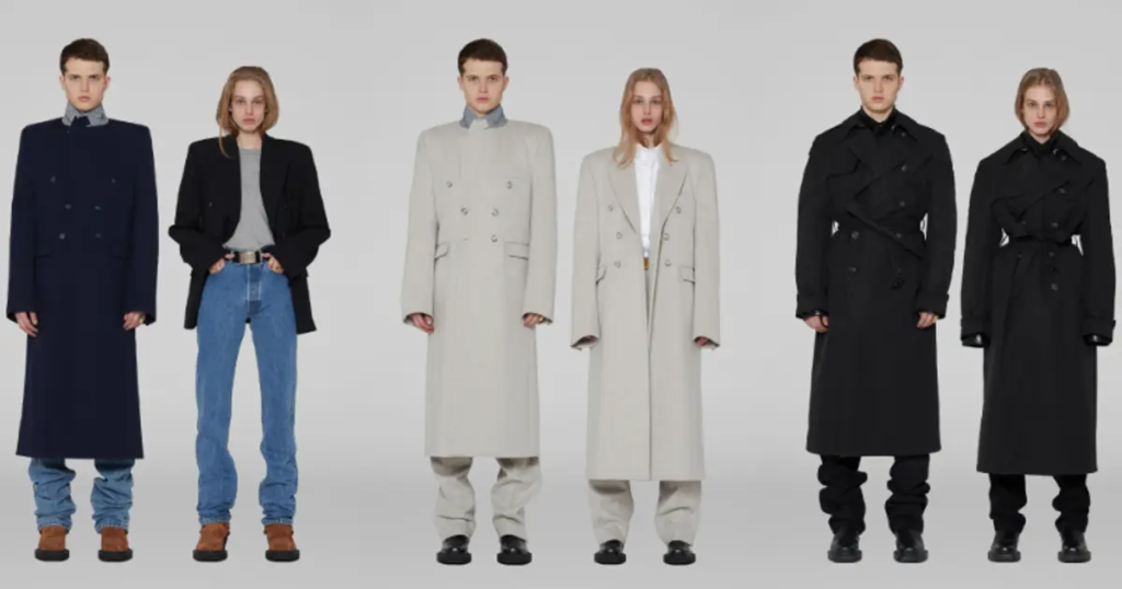 Modelos usando looks minimalistas em cinza e preto