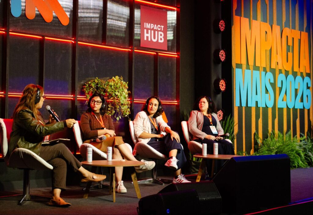 Na imagem,Michelle Ribeiro, Mayara Costa, Monique Moraes e Andréa Gomes no painel sobre desenvolvimento no nordeste