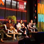 Na imagem,Michelle Ribeiro, Mayara Costa, Monique Moraes e Andréa Gomes no painel sobre desenvolvimento no nordeste