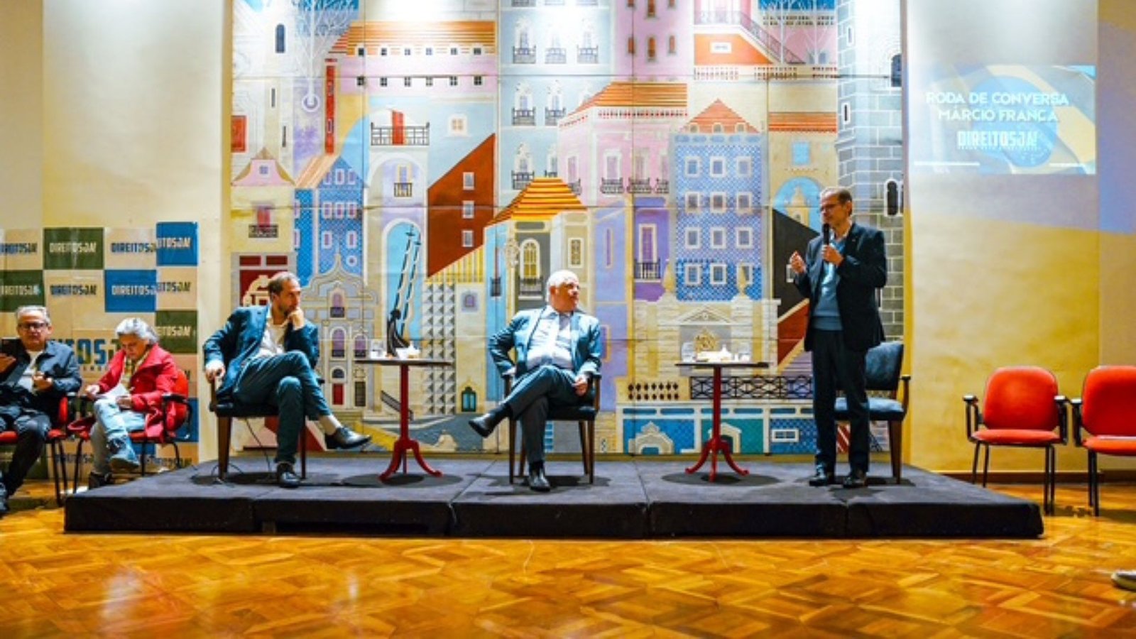 Na imagem, Fernando Guimarães (à esq), Márcio França (centro), e Renato Afonso (à dir).
