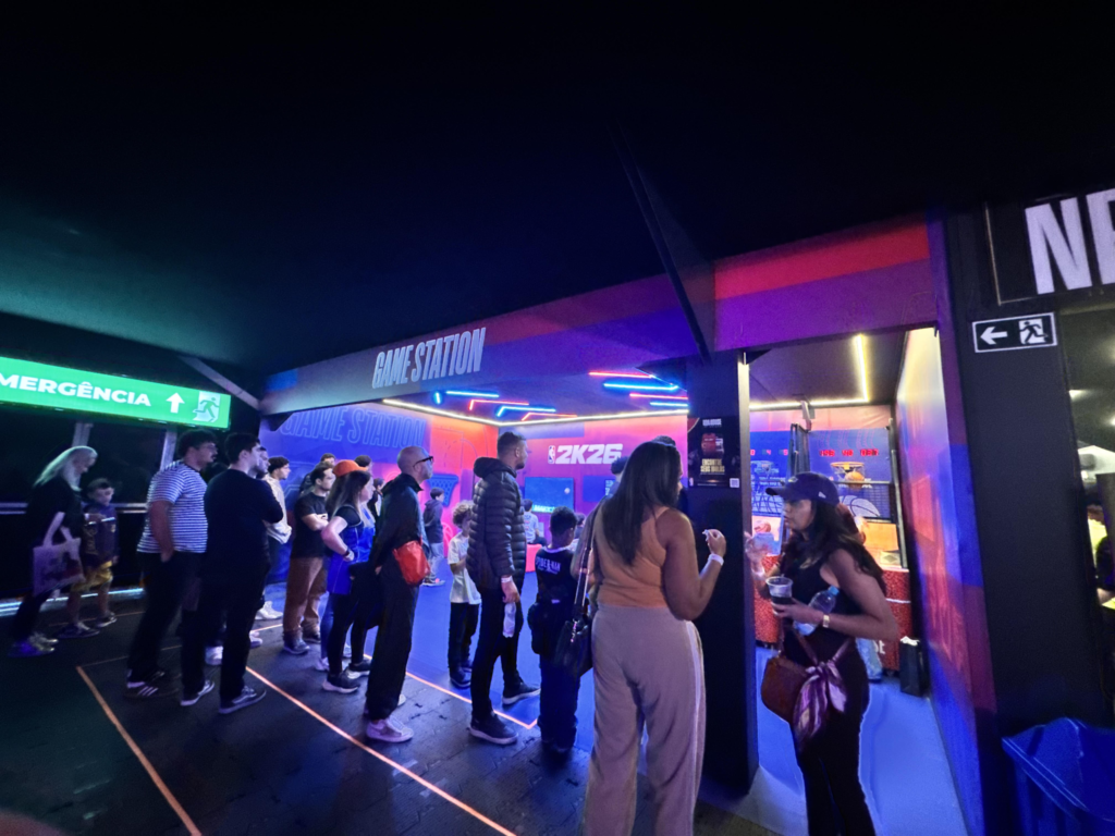 Área dedicada a ativações ligadas ao jogo NBA 2k26
