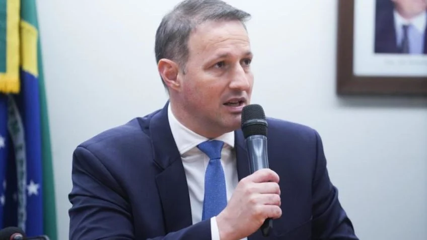 Na imagem, Guilherme Derrite, candidato ao Senado por São Paulo