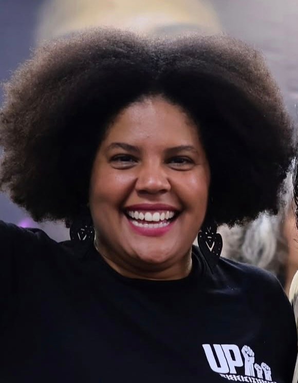 Na imagem, a candidata a Presidência pela UP, Samara Martins