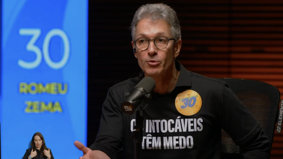 Na imagem, o candidato ao Planalto e ex-governador de Minas, Romeu Zema