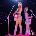 Cantora Taylor Swift em show da turnê The Eras Tour