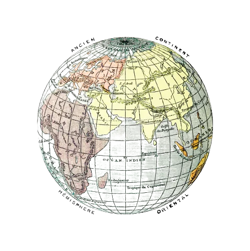 Desenho de globo terrestre.