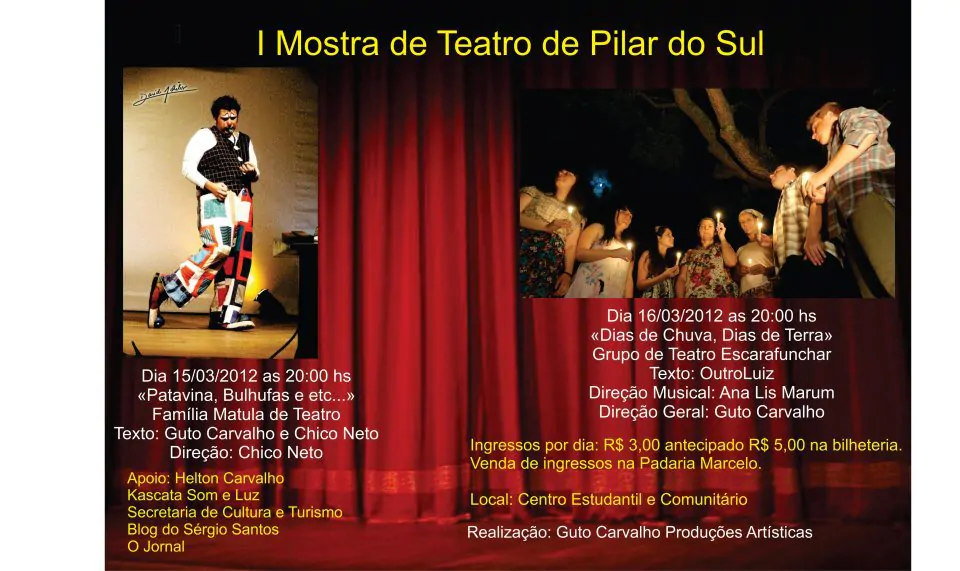 Cartaz de anúncio da primeira mostra do grupo de teatro