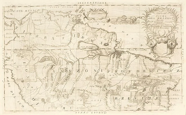 Mapa das Bacias Hidrográficas da região da Amazônia