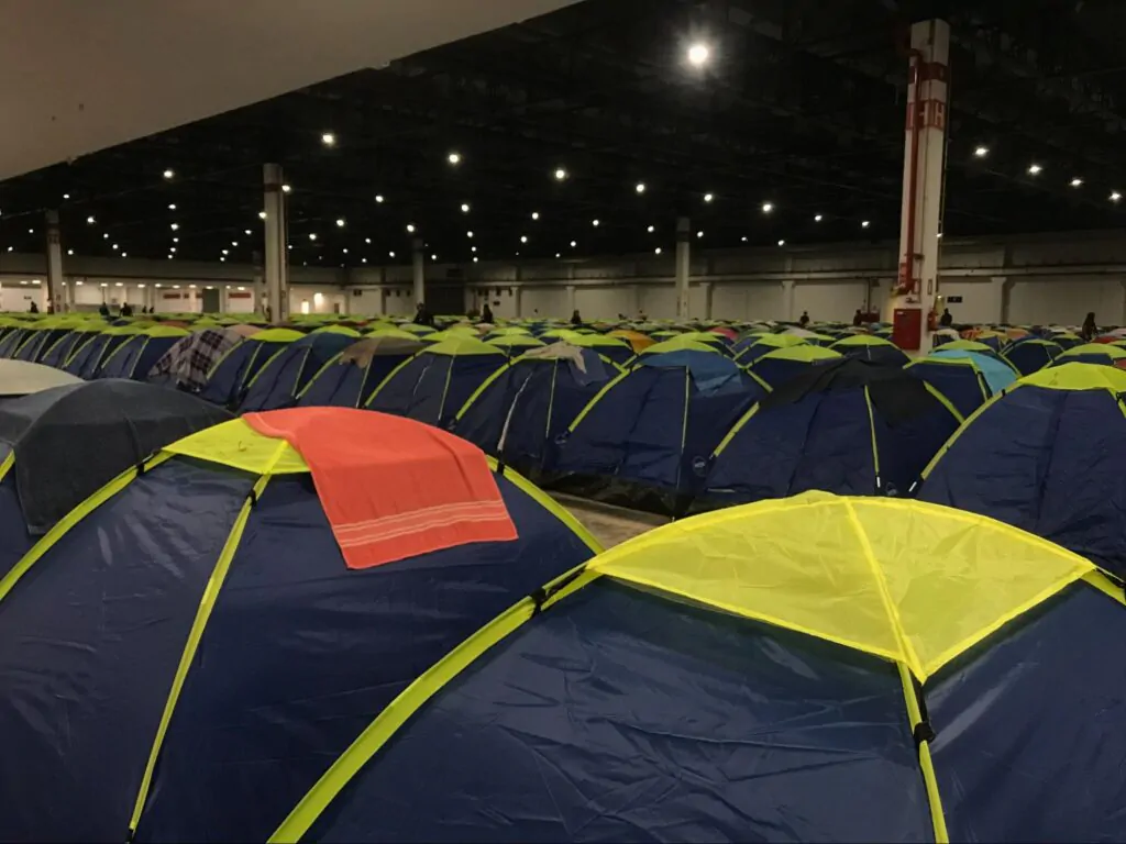 Área camping para os campuseiros descansarem no evento