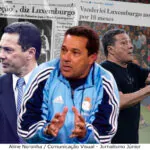 Arte de fotos e jornais do Vanderlei Luxemburgo no Real Madrid