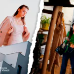 Colagem de pessoas usando roupas da estética minimalista, em contraste com outras vestindo sobreposições