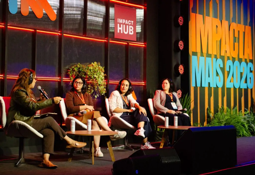 Na imagem,Michelle Ribeiro, Mayara Costa, Monique Moraes e Andréa Gomes no painel sobre desenvolvimento no nordeste