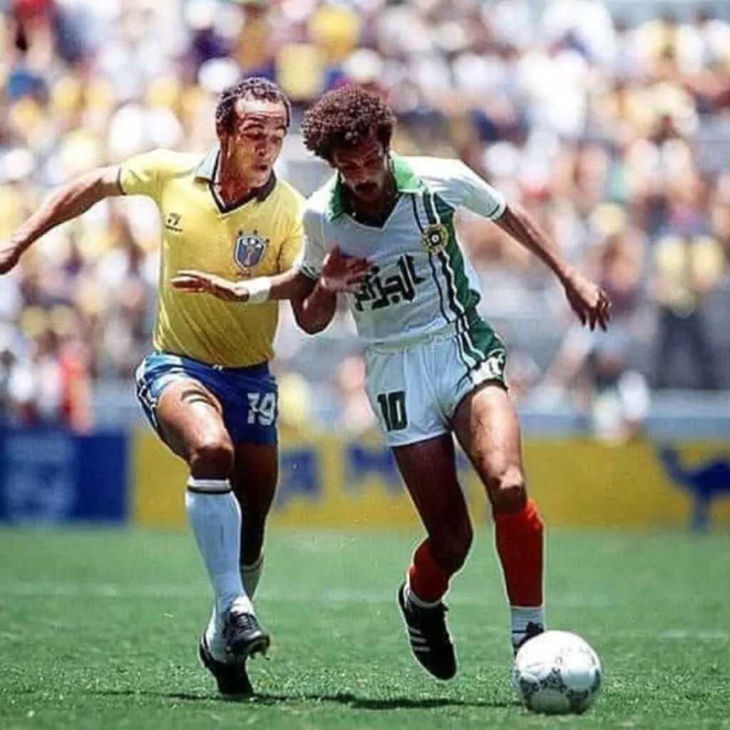 Elzo em partida contra a Argélia na Copa de 1986