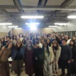 Jornalistas da Rádio Novelo e participantes do evento