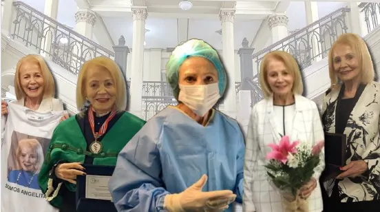 Montagem de várias fotos de Angelita Habr-Gama