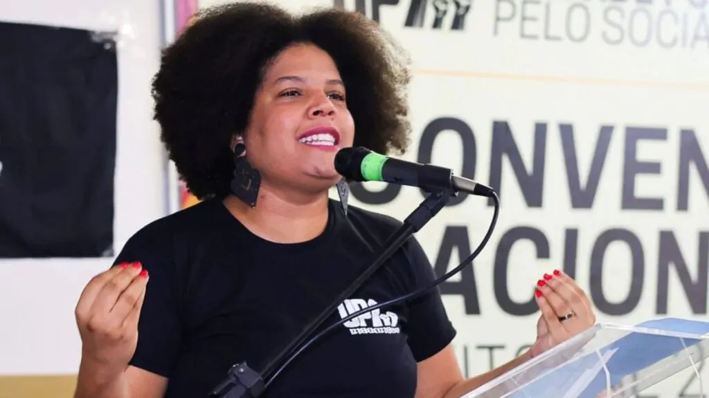 Na imagem, a candidata ao Planalto pela UP, Samara Martins