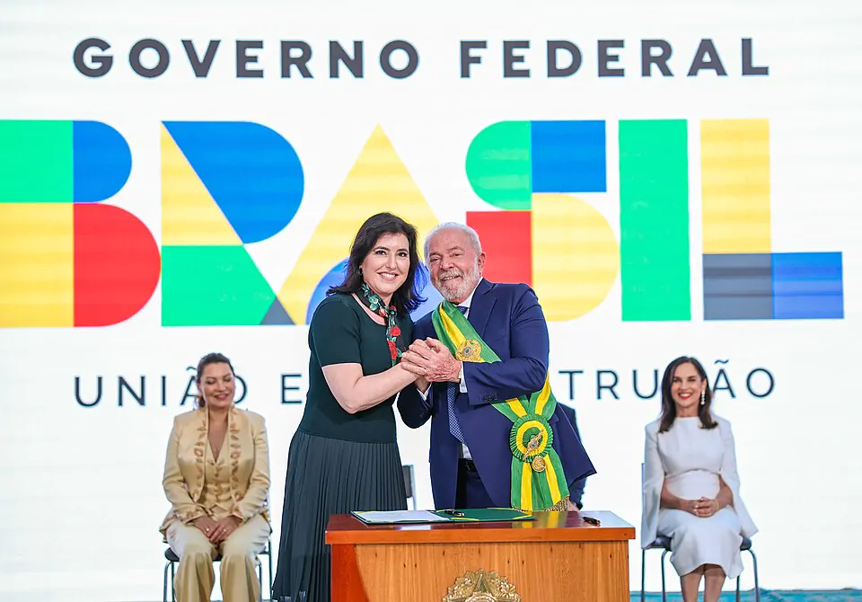 Na imagem, posse de Simone Tebet como Ministra do Planejamento e Orçamento do governo Lula em 2023 
