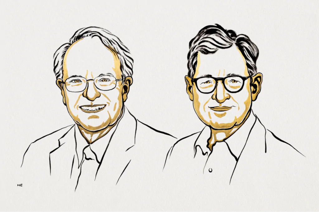 Desenho de dois homens de óculos