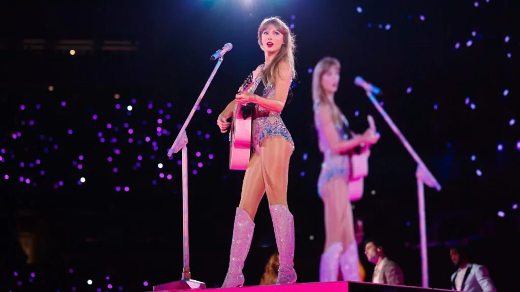 Cantora Taylor Swift em show da turnê The Eras Tour